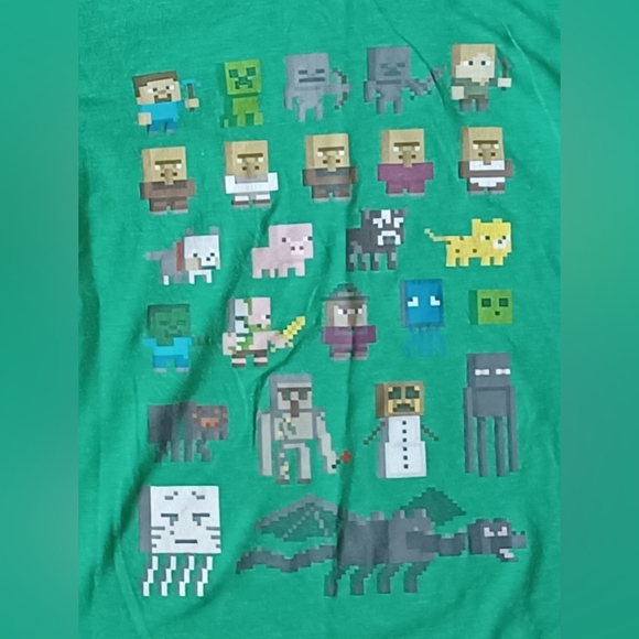 Kid's Minecraft Long & Short Sleeve Tees BUNDLE of 2 - Picture 3 of 5